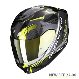 Full Face Helmet Scorpion EXO 391 Haut Yellow Size M Yellow Helmet - Picture 1 of 1