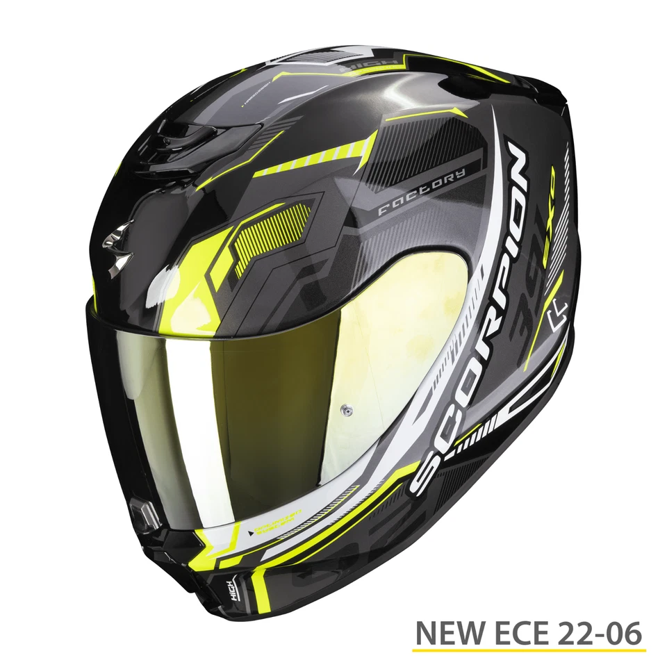 Full Face Helmet Scorpion EXO 391 Haut Yellow Size XL Yellow Helmet - Image 1 of 1