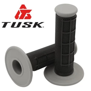 Tusk MX Grips Half Waffle DUAL Compound Black Motorcycle Dirt Bike Dual Sport - Bild 1 von 1