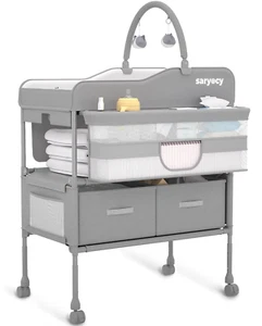 Baby Changing Table, Versatile Folding Changing Table, Waterproof Diaper Changin - Picture 1 of 6