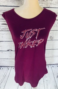 Cotton Heritage Women’s Large Tank Top Glittered Graphic Print Just Inked Soft  - Picture 1 of 10