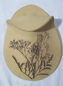 Handmade Southwest Clay Terra Cotta Decorative Wall Pocket Hand Scribed & Paint - Picture 1 of 6