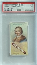 1924 Bucktrout & Co INVENTORS  #10 EVANGELISTA TORRICELLI - PSA 7 NM