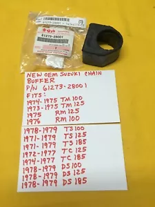 NEW OEM SUZUKI CHAIN BUFFER (61273-28001),TM125,TC, RM125,TS185,TS125 AHRMA MX - Picture 1 of 3