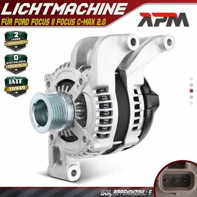 Alternatore Generatore 150A Per Ford Focus II DA DB DP DS Focus C-Max 2.0 - Immagine 1 di 4