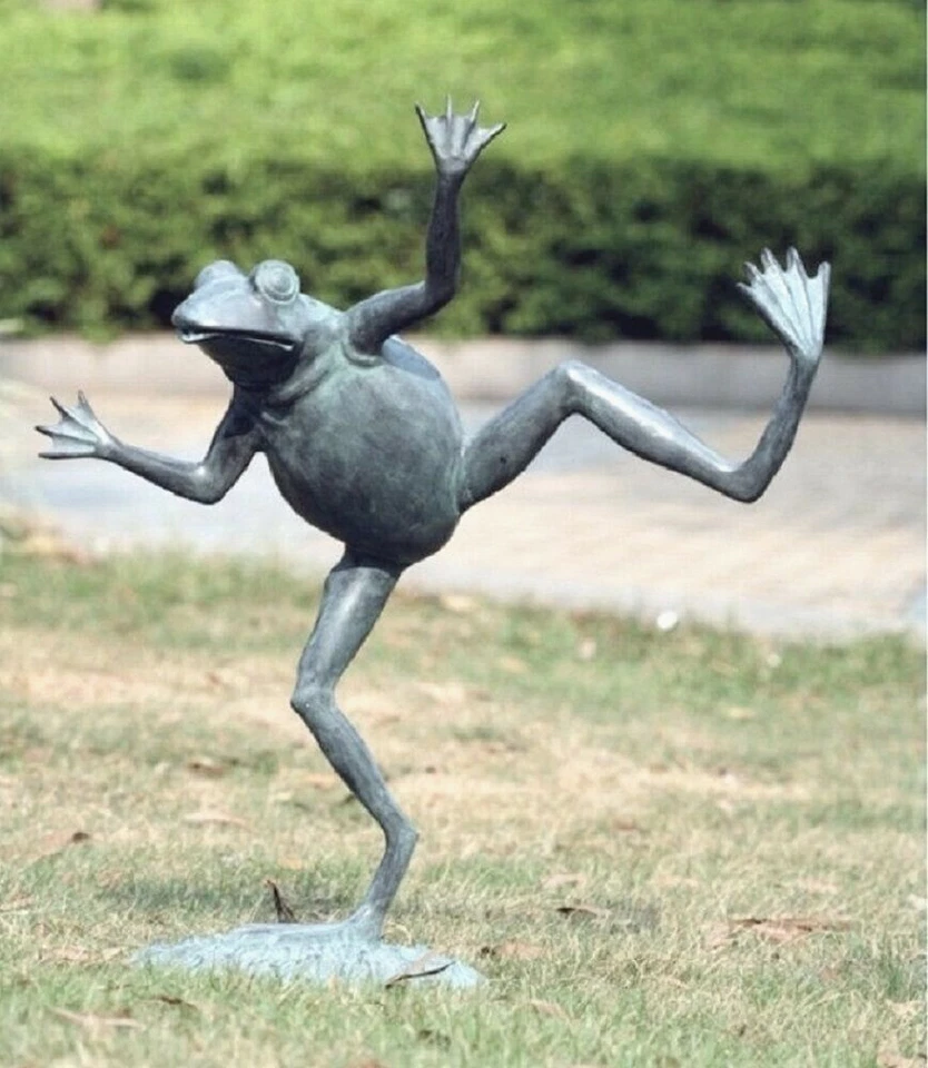 Dancing Frog Brass Garden Statue Water Spitter Pool Pond Fountain SPI Home 32502 - Image 1 of 1