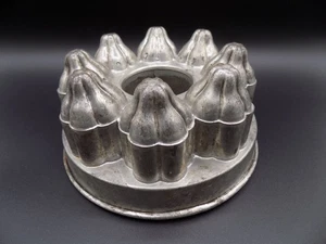 Antique Vintage Early 8 Point Tin Mold Cake Jelly Pudding Aspic Jell-O Bundt - Picture 1 of 10