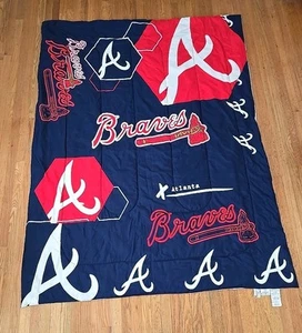 Atlanta Braves Blanket/Comforter 63" X 84" - Picture 1 of 7