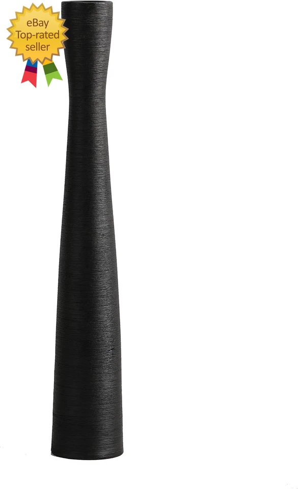 Jarrón de piso negro 20 jarrones altos de cerámica grande delgado largo mate florero para pampas Foto 1 de 4