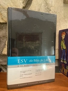 ESV Bible For Life Wide Margin Reference Bible Black Maps Study Campus Hardback - Foto 1 di 6
