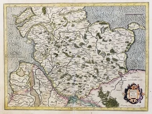 Holstein Kiel Husum Lübeck Neumünster Schleswig-Holstein mapa mapa Mercator 1606 - Imagen 1 de 1