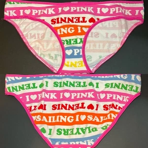 Victoria's Secret VTG VS I ♡ PINK Tennis Sailing Bikini Panty Rare 2005 *flaws* - Picture 1 of 24