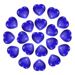 Piedra de cristal natural en forma de corazón de 0,6 pulgadas 20 piezas, azul marino - Imagen 1 de 6