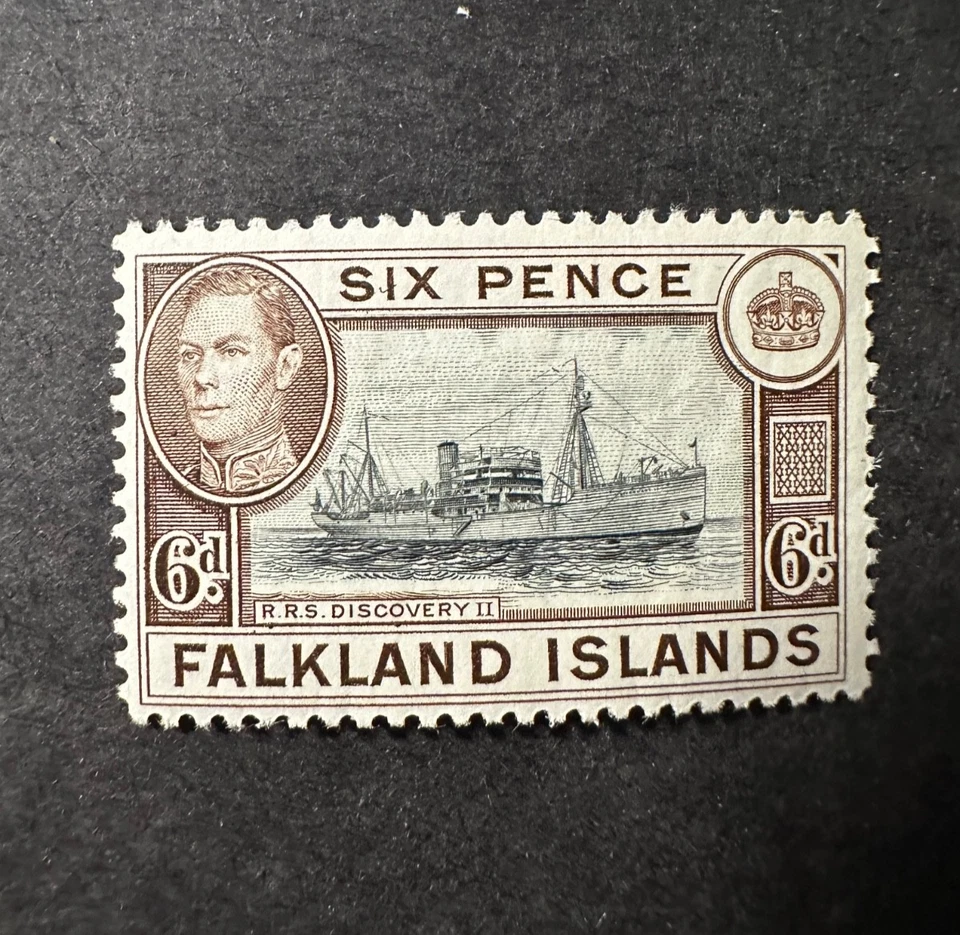 Islas Malvinas 1938 Sc# 89 R.R.S. Discovery II MNH ENVÍO GRATUITO Foto 1 de 1