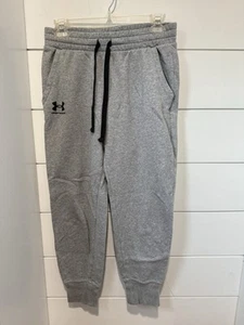 Boys UNDER ARMOUR gray fleece lined sweatpants size YSM small - NICE - Picture 1 of 7