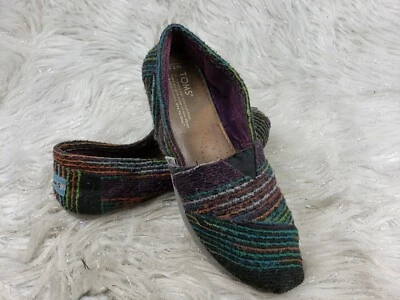 Zapatos cómodos informales TOMS talla 7,5 a rayas negras  Foto 1 de 4