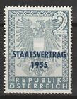 Austria 1955 Sc# 604 Mint MNH Imperial Eagle coat of arms blue overprint stamp
