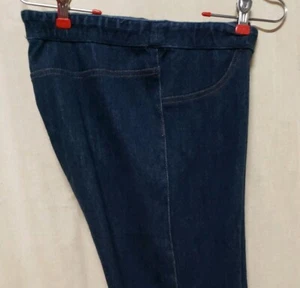 Pantalones de mezclilla Focus para mujer talla M recortados azul elásticos cintura jegging imitados - Imagen 1 de 6