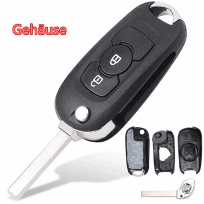 1x NEU KLAPPSCHLÜSSEL SCHLÜSSEL Gehäuse 2 TASTEN FÜR OPEL ASTRA K 2015 -2019