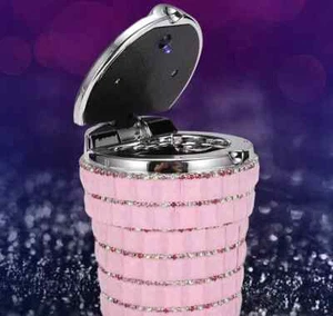 Covered Ashtray | LED Portable Ashtray | Car Bling Portable Covered Ashtray - Picture 1 of 7
