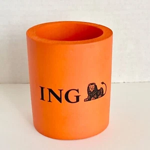 Vintage ING Financial Koozie Orange Lion - Picture 1 of 3