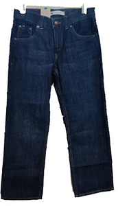Levi's Boys 505 Regular Adjustable Waist Straight Leg Jeans, Dark Navy, Sz 7 - Picture 1 of 4