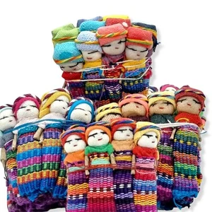 Guatemalan Worry Dolls Set of 3,6,9, And 12 Anxiety Gift Mayan Trouble Dolls. - Picture 1 of 4
