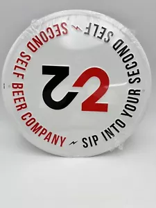 Second Self Beer Company Sign White Red Black 12" Inch Metal "Sip Into" - Picture 1 of 3