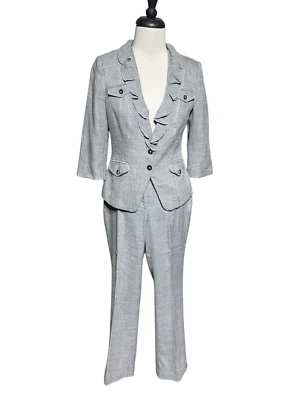 Traje de negocios gris mercado negro de la Casa Blanca 2 piezas talla 0/2 Foto 1 de 4