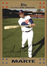 2007 Topps Gold Cleveland Indians Baseball Card #555 Andy Marte /2007
