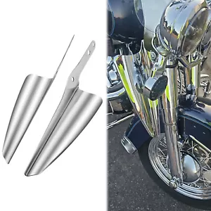 Deflectores de viento de montaje de horquilla delantera cromados para Harley Road King Electra Glide 95-23 - Imagen 1 de 13
