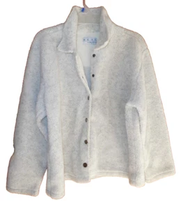 Real Comfort Jacket Fleece Corduroy Lining Jacket Sz L W/Snaps Color: Beige - Picture 1 of 3