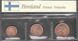 Finlande FIN1- 3  fleur de coin années mixtes 1999-2004 monnaie en cours legal 1