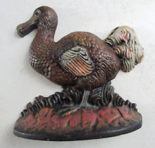 Oiseau Dodo en fonte peinte Libra Co 1996 Arrêt de porte Poids 1,410 kg