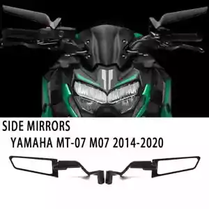 For Yamaha MT-07 mt07 2014-2023 Motorcycle fixed wing Rear View Mirrors - Picture 1 of 7