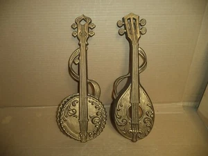 Vintage 1976 Sexton Wall Art "Musical Instruments" Set of 2 Metal Decor 119912 - Picture 1 of 4