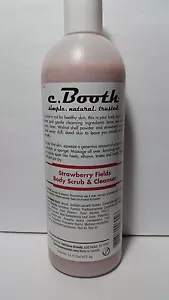 c. Booth Strawberry Fields Scrub e detergente corpo 2 confezioni 16 oz noce FUORI PRODUZIONE - Foto 1 di 7