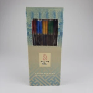 Beijing Olympics 2008 Colorful Chinese Chops Sticks Set of 5 Pairs Souvenir NEW - Picture 1 of 8