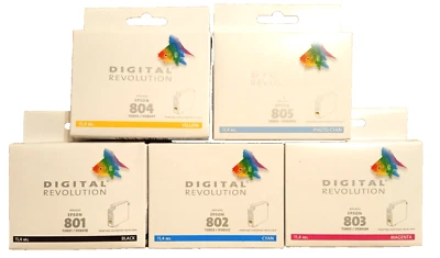 Druckerpatronen CMYKLC Multipack , kompatibel mit Epson T0801, 02, 03, 04, 05 - Bild 1 von 2
