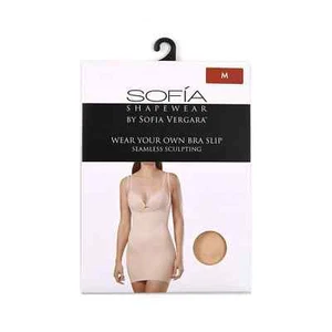 Women's Beige Sofia Intimates Wear Your Own Bra Slip size M/Seamless Sculpting - Picture 1 of 5
