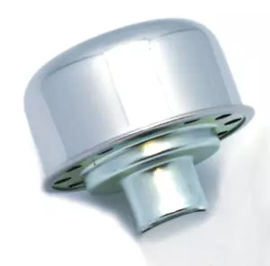 Tapa de respirador de cubierta de válvula cromada, se adapta a Ford/Chevy/Mopar bloque pequeño o grande - Imagen 1 de 2