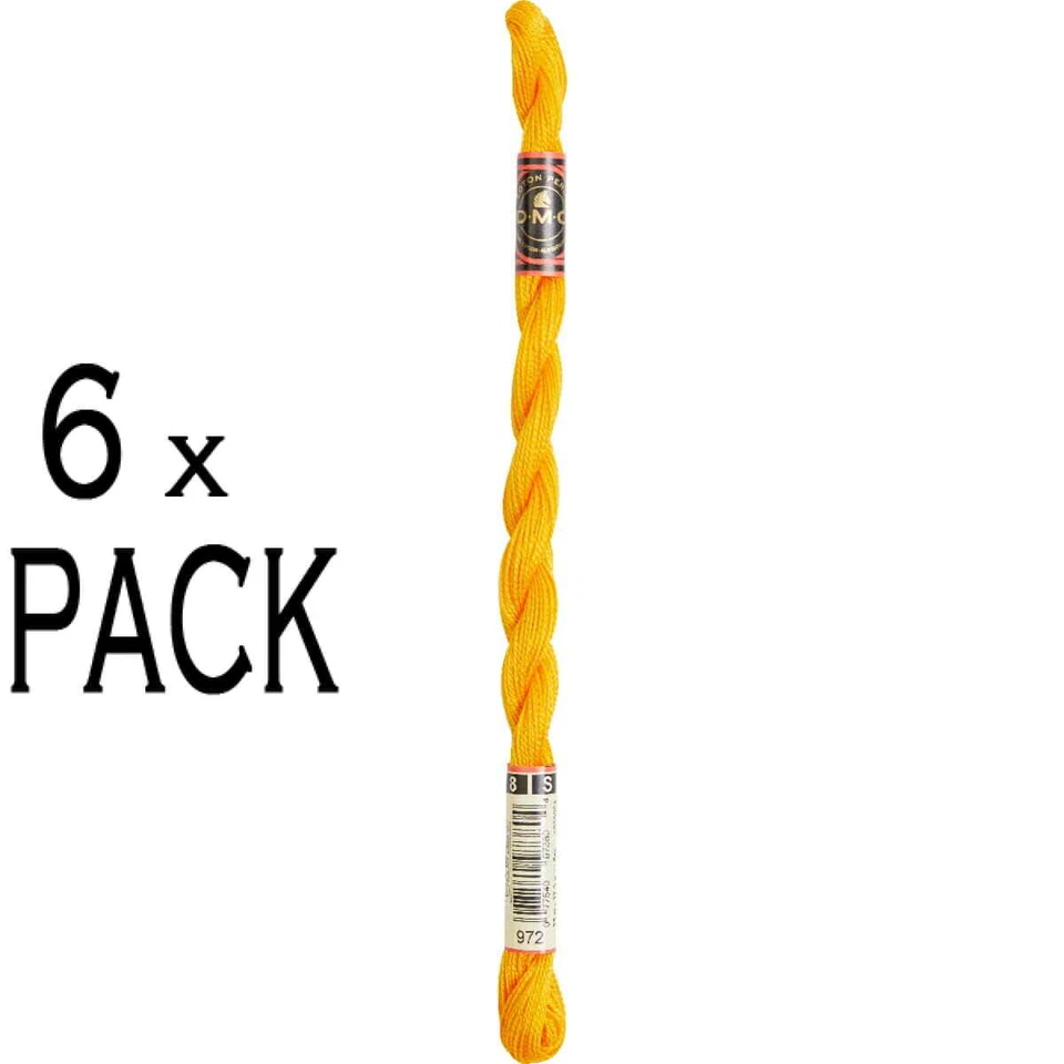 6x DMC Perlgarn Stärke 8, 25 m, 115AR/8-972, VPE - Bild 1 von 1