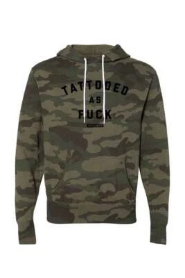 Nuevo Unisex Ink Addict Tatuado Af Sudadera con Capucha Camuflaje / Negro - Imagen 1 de 2