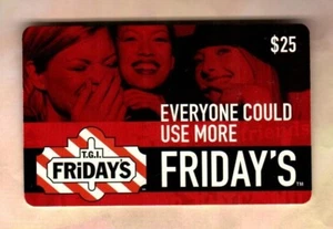 T.G.I. FRIDAY'S Everyone Could Use More Friday's ( 2004 ) Gift Card ( $0 ) - Picture 1 of 2