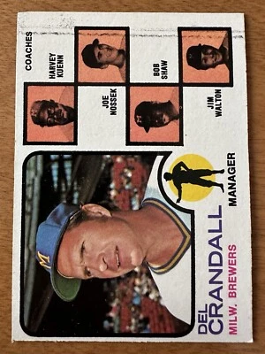 1973 Topps - High Number #646 Harvey Kuenn, Del Crandall, Joe Nossek (RC) - Image 1 of 2