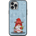 Étui téléphone imprimé bleu Gnome Candy Cane and Cookie Light pour iPhone 7 8 X XS XR S