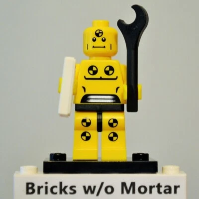 New Genuine LEGO Demolition Dummy Minifig with Wrench and Tile Series 1 8683 - Image 1 of 4