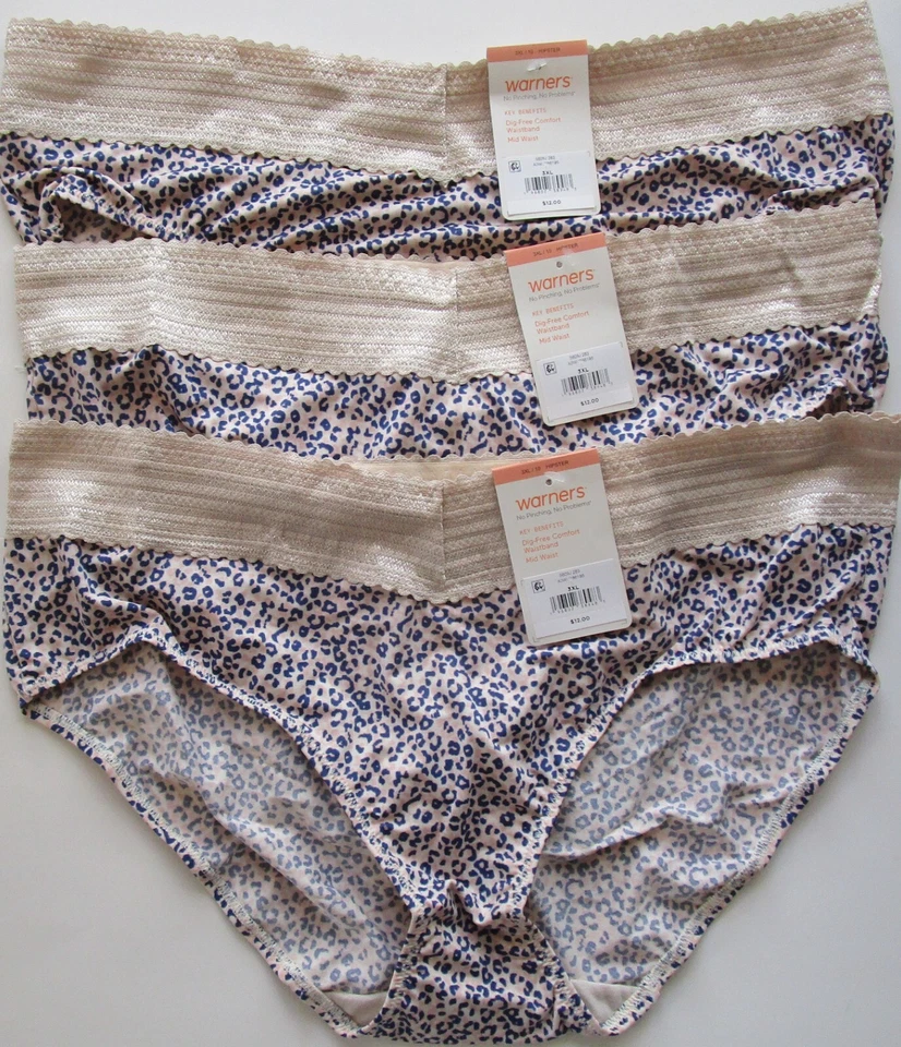 Warner's No Muffin Top Hipster Panties Style 5609J Size 7 P874