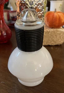 Vtg 1940s McKee Hottle Glasbake Milk Glass Tea Coffee Carafe Bottle W/ Stopper - Picture 1 of 4