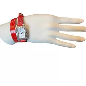 Brighton Women's Petoskey Stainless Steel & Red Calfskin Leather Watch - Picture 1 of 9